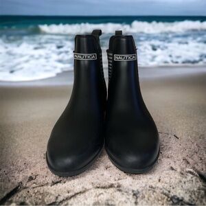 Blue nautica  rain boots.